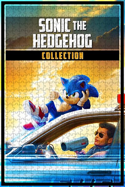 Jeronkarji Sonic the Hedgehog Collection Film Posterinin 500 Parça Puzzle Yap...