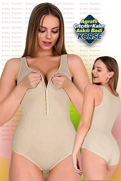 Jenny Daphne front agraphed thick straps firming badi corset with snap fastener formtime - 9109