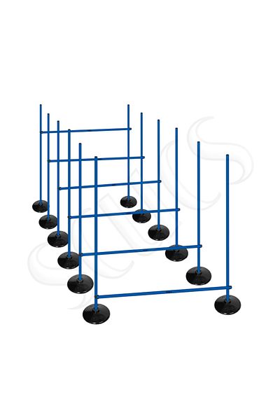 SCUCS SLALOM SET BLUE WITH RUBBER BASE