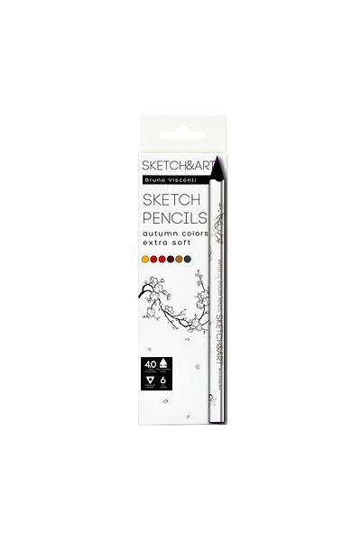 Bruno Visconti Sketch&Art Dry Crayons 6 Colors Autumn