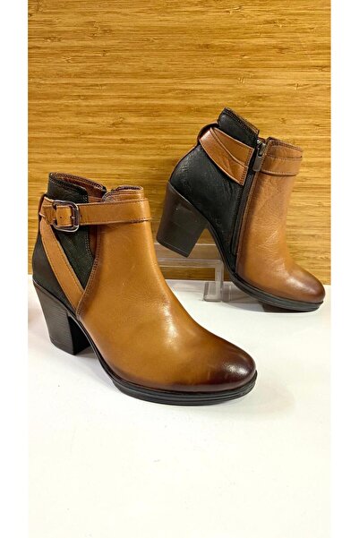 Scavia Keen RM 651 Fermuarlı Hakiki Deri Ortopedik Kısa Topuklu Bot