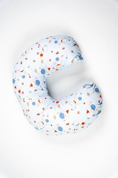 Adisia Unisex Baby Blue Elephant με μοτίβο μαξιλάρι θηλασμού και υποστήριξης