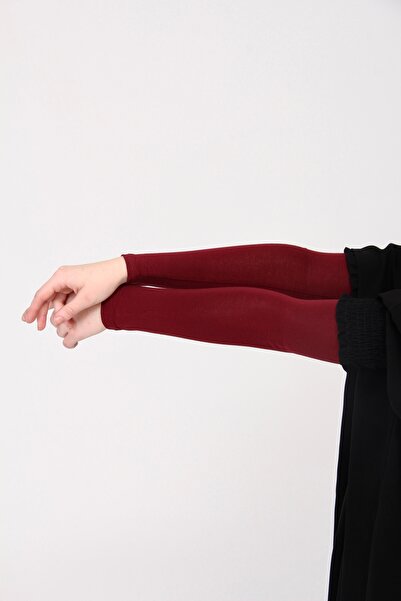 manolyaşal islamic hijab Likralı Kaymayan Kurtarıcı 1 Çift Tesettür Kolluk Bordo