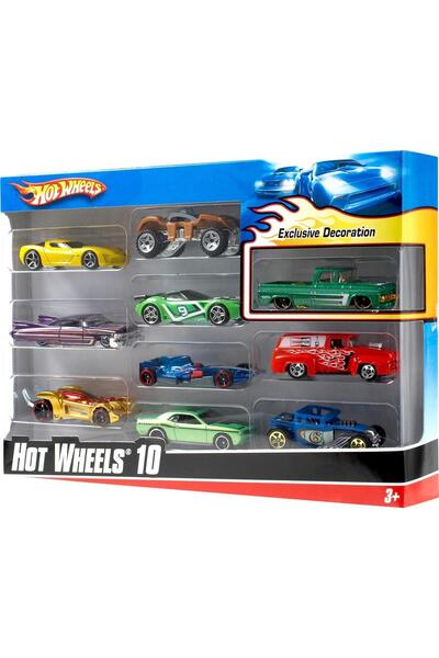 HOT WHEELS مجموعة سيارات مكونة من 10 سيارات (موديلات مختلطة)