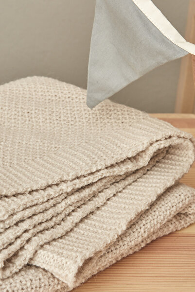 Karaca Home Little Honey Knitwear Blanket Beige