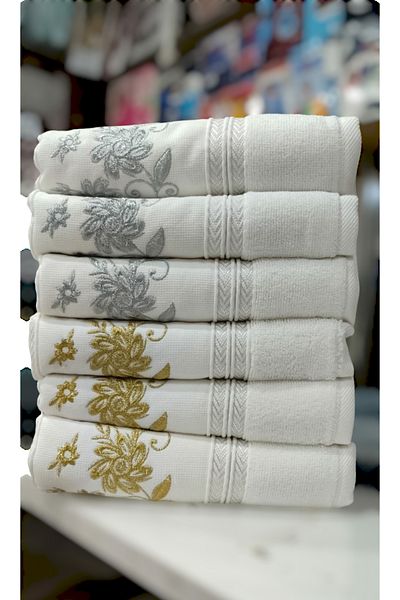 Özdilek 6 Pieces Azalea Embroidered Towel Model 22-18