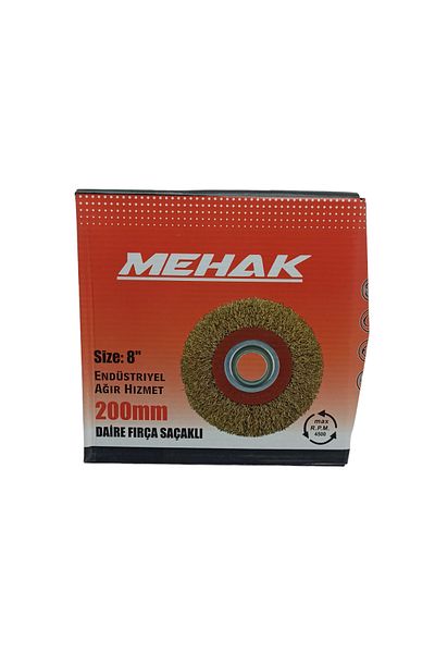 MEHAK Circle Fringed Wire Brush 200 mm Professional for Stone Engines