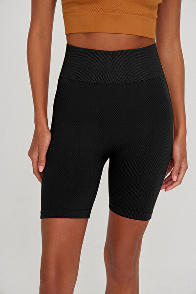 MİSTİRİK Μοντέλο Felolin Ριμπ πλεκτό μοντέλο Αθλητικό σορτς χωρίς ραφές μαύρο...