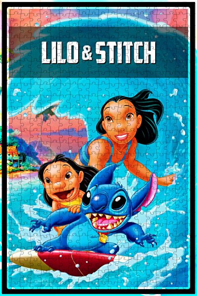 Jeronkarji Lilo & Stitch (2002) Film Posterinin 500 Parça Puzzle Yapbozu