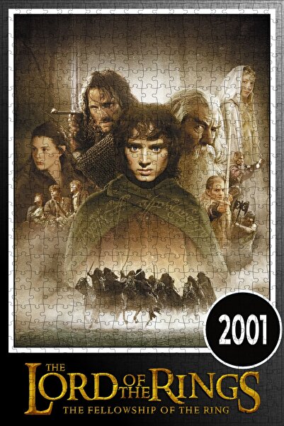 Jeronkarji Yüzüklerin Efendisi: The Fellowship of the Ring 2001 Film Posterinin 500 Parça Puzzle Yapbozu Sürüm6