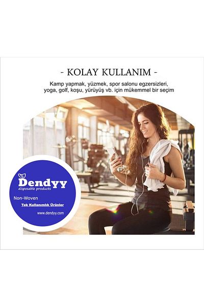 Dendyy Disposable Non-Woven Sports / Sports Towel 40x80 cm (100 Pieces)