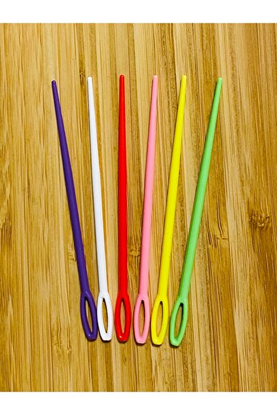 Öztürk Plastik Yün Örgü Dikiş İğnesi 9cm. 6’lı Paket. Renkli.