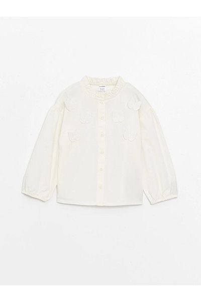 LC Waikiki LCW baby Crew Neck Long Sleeve Baby Girl Shirt
