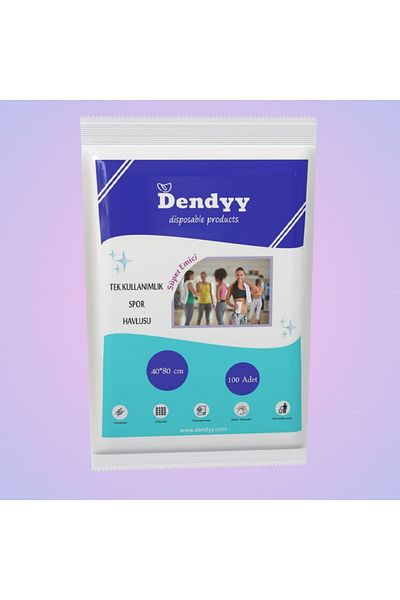 Dendyy Disposable Non-Woven Sports / Sports Towel 40x80 cm (100 Pieces)