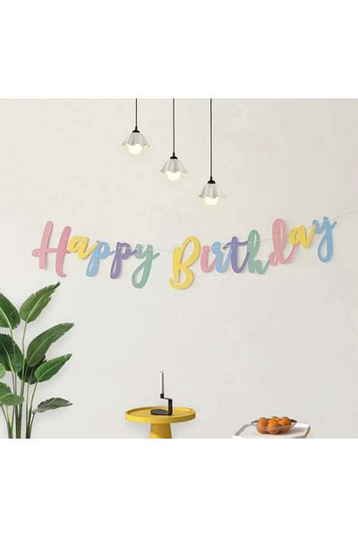 kidspartim Χρόνια Πολλά Καλλιγραφία Banner Macaron 110x20 cm