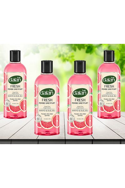 Dalan Fresh Pink Grapefruit Shower Gel 500 ml 4 pieces