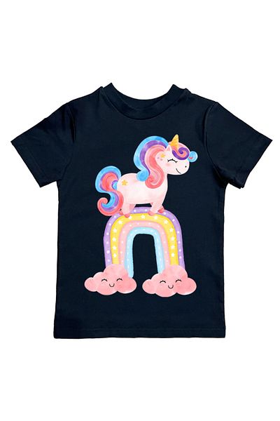 UNICORN bumbac imprimat tesatura din bumbac pieptanat vara tricou copii
