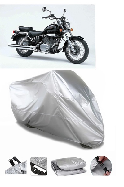 autolion مشمع دراجة نارية سوزوكي VL 250 دخيل رمادي عالي الجودة