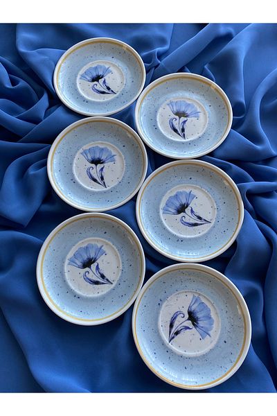 VENÜS HOME DECORATION Ferret Model 6 Pieces Tea Plate