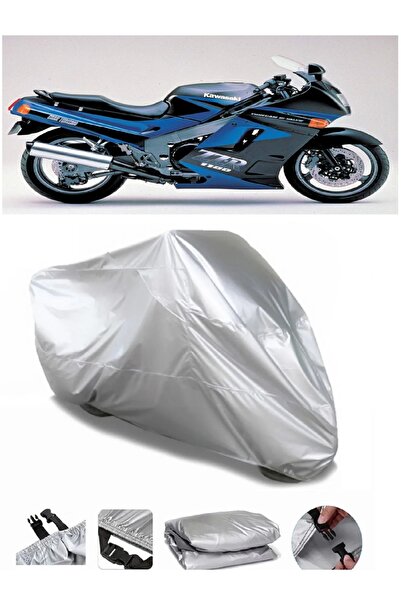 AUTOLION Kawasaki ZZR 1100 Gray Motorcycle Tarpaulin Premium Quality