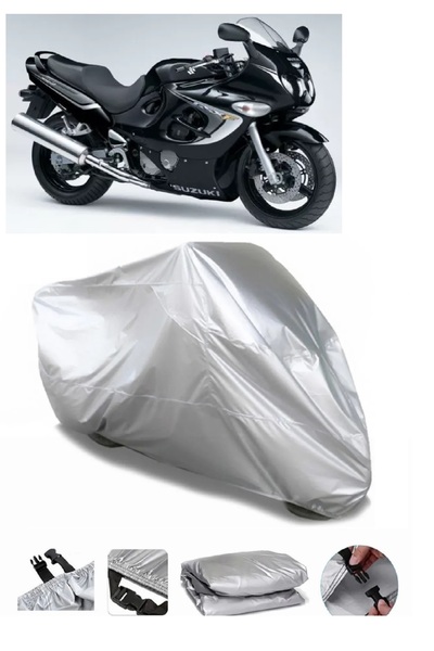 AUTOLION مشمع دراجة نارية سوزوكي GSX 600 F باللون الرمادي عالي الجودة