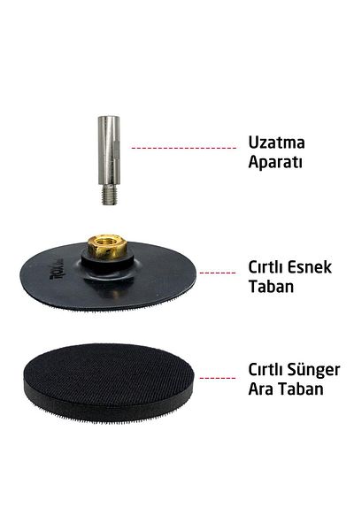Rox Wood 0181 Flexible Velcro Sanding Base Set 115 Mm (3 PIECES)