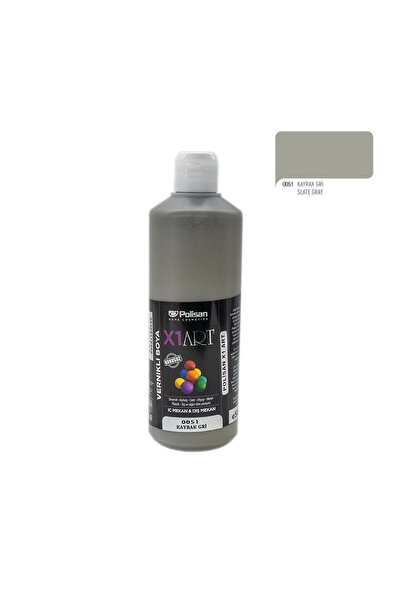 Polisan X1art Vernikli Hobi Boyası 500ml - 0051 Kayrak Gri
