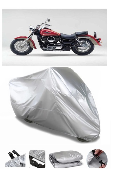 AUTOLION Kawasaki VN 1500 Classic Tourer Gray Motorcycle Tarpaulin Premium Qu...