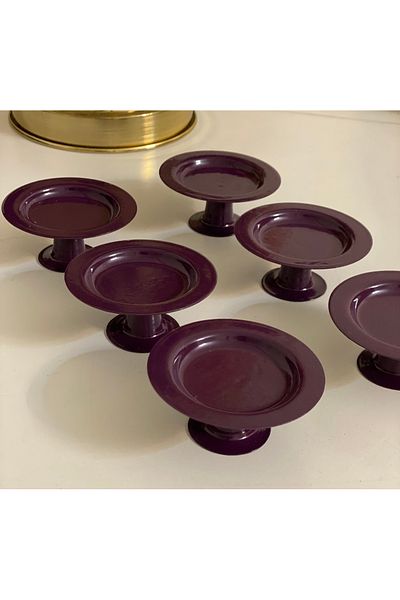 Elzem DECORATIVE PURPLE COLOR 6-PIECE MAKARON STOVE