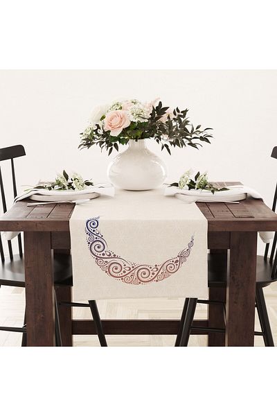 Filamente Ramadan Runner / Ramadan Pattern / Stain Resistant - Washable Micropetek Fabric 140x40