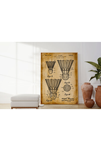 Pegziz 50x70cm Διακοσμητική καλλιτεχνική αφίσα μπάλας μπάντμιντον