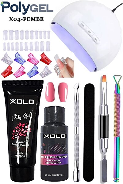 xolo 32 Parça Evde Poli jel Yapma Seti Poligel Kalıcı Oje Tırnak Yapma Trend ...
