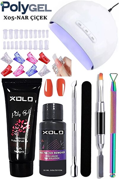xolo 32 Parça Evde Poli jel Yapma Seti Poligel Kalıcı Oje Tırnak Yapma Trend ...