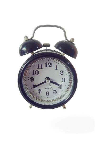 ByKurt Metal Çıngıraklı Zilli Masa Saati Çalar Saat Siyah