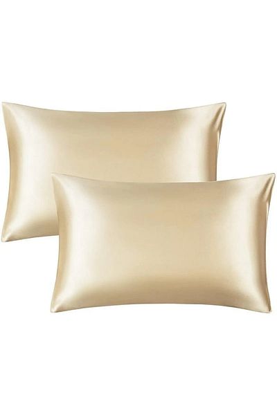 ANT HOME TEKS Μαξιλαροθήκη Ant Silk Satin - 50x70 cm, 2 Μπεζ μαλλιά