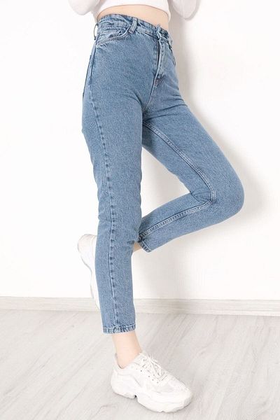 Geppetto Blugi de damă cu talie înaltă Snow Mom Pantaloni elastici din denim din lycra
