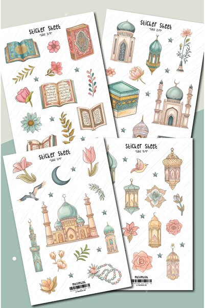 MuslimWalk Saif – İslami Temalı 4’lü – Sticker Seti #SS1