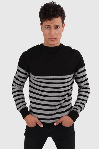 ALEXANDERGARDI Pulover cu gât cu dungi (E20-510101)