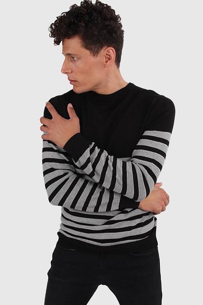 ALEXANDERGARDI Pulover cu gât cu dungi (E20-510101)