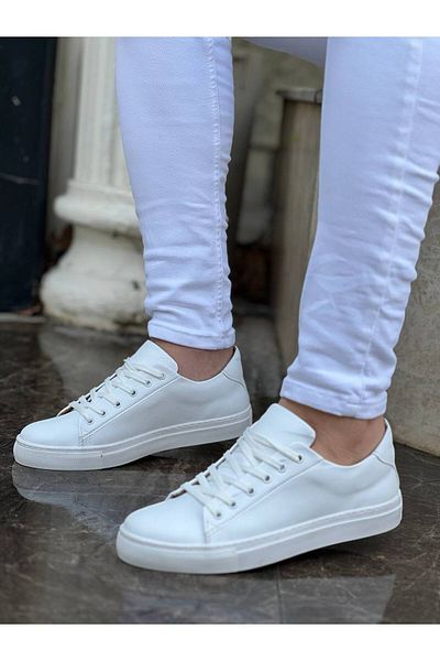 BZ Moda B122 BT Lace-Up Orthopedic Sole Ανδρικά αθλητικά παπούτσια Λευκά