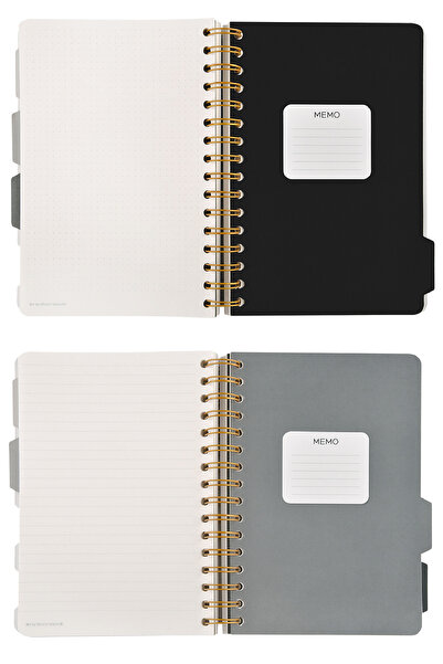 Bruno Visconti Spiral Notebook A5 with 4 Bookmarks, 30 MakeStriped, 30 MakeStriped, 30 MakeDotted, 30 MakeStraight