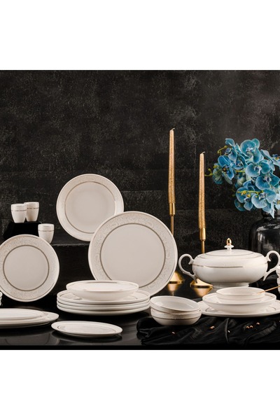 ÖZLİFE PRESTİGE COLLECTİONS Yuvarlak 60 Parça 12 Kişilik Yemek TakımI