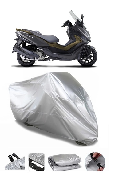 CoverPlus علامة تجارية رمادية مقاومة للماء للدراجة النارية Sym Cruisym 250i