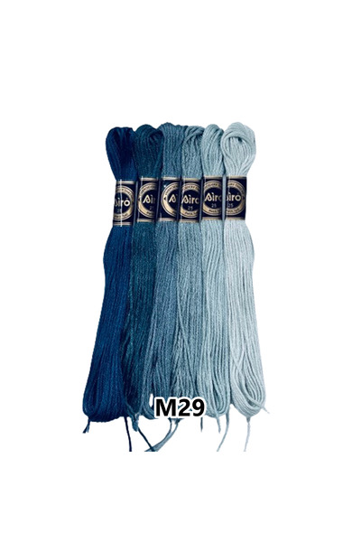 EleganTShoP Airo Muline Etamin Koton Nakış İpi İpliği 6 Adetli Set