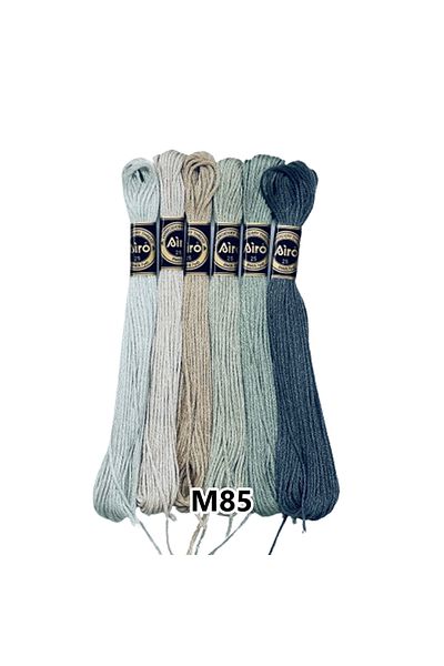 EleganTShoP Airo Muline Etamine Cotton Embroidery Thread Set of 6