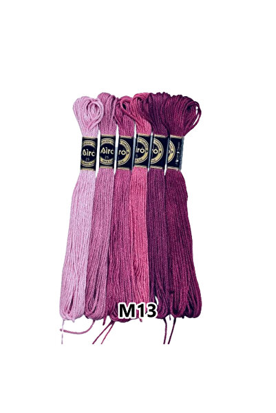 EleganTShoP Airo Muline Etamin Koton Nakış İpi İpliği 6 Adetli Set