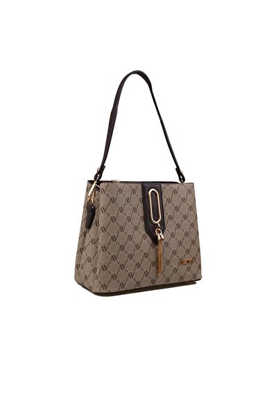 Armine Γυναικεία τσάντα ώμου Casual με λογότυπο Mink