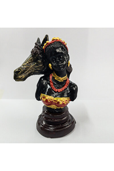 Mnk Biblo, afrikalı kız seramik, parlak ev/ofis dekoratif aksesuar