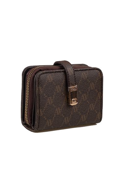 Armine Brown Dotted Pattern Women's Small Size Wallet
