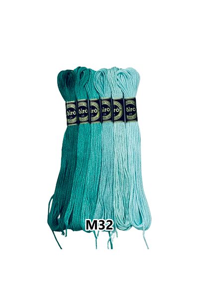 EleganTShoP Airo Muline Etamine Cotton Embroidery Thread Set of 6